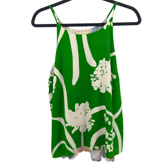 Anthropologie Porridge Blouse Womens Medium Green Floral Top Boho Preppy Flowy - Picture 7 of 8